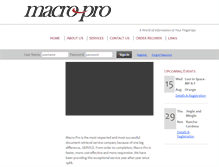 Tablet Screenshot of macropro.com